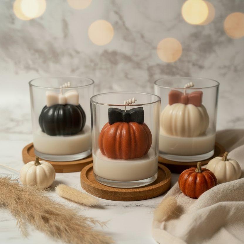 The Bewitched Pumpkin | Halloween Pumpkin Candle with Witch Hat