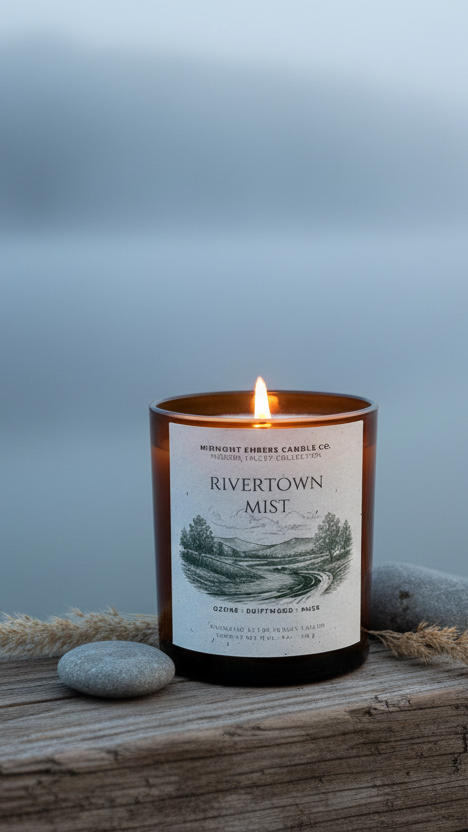 Rivertown Mist 8 oz. Candle | Hudson Valley Collection