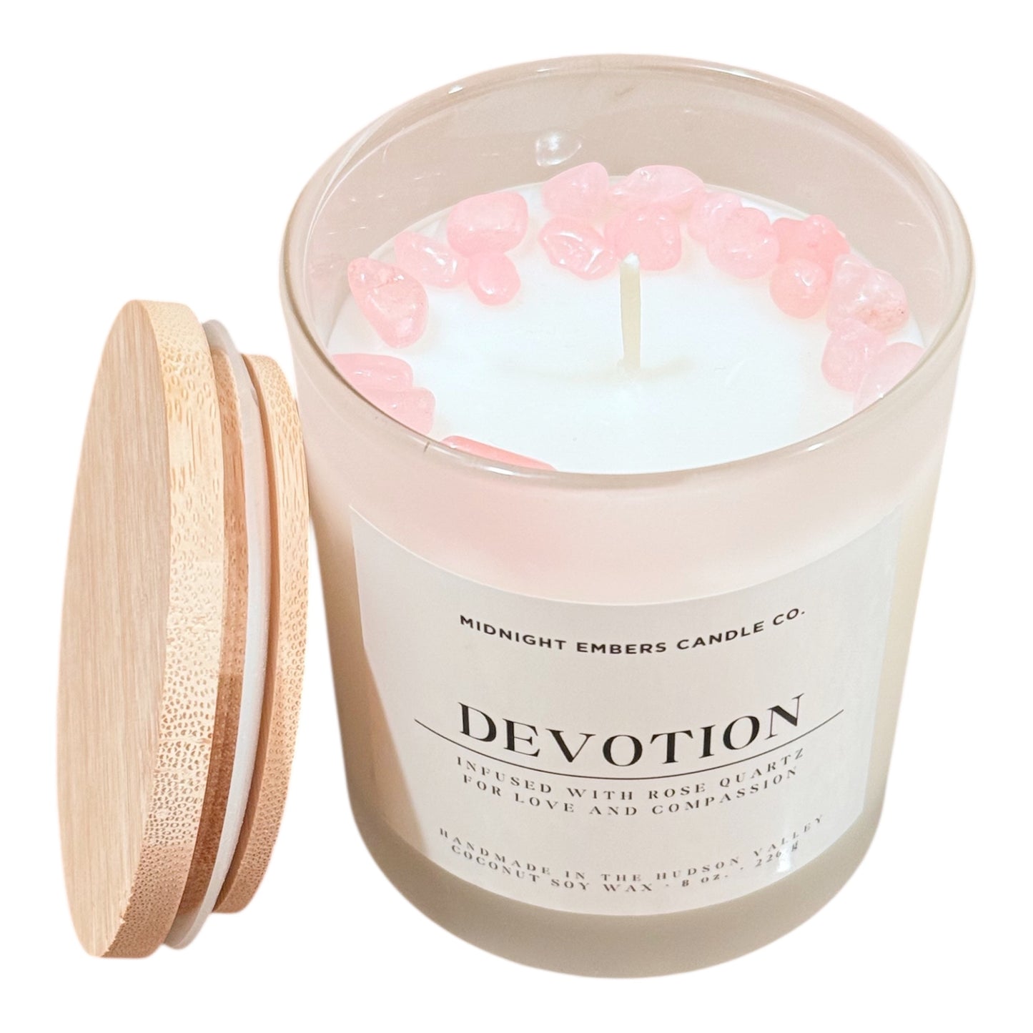 Devotion: Rose Quartz Infused Candle