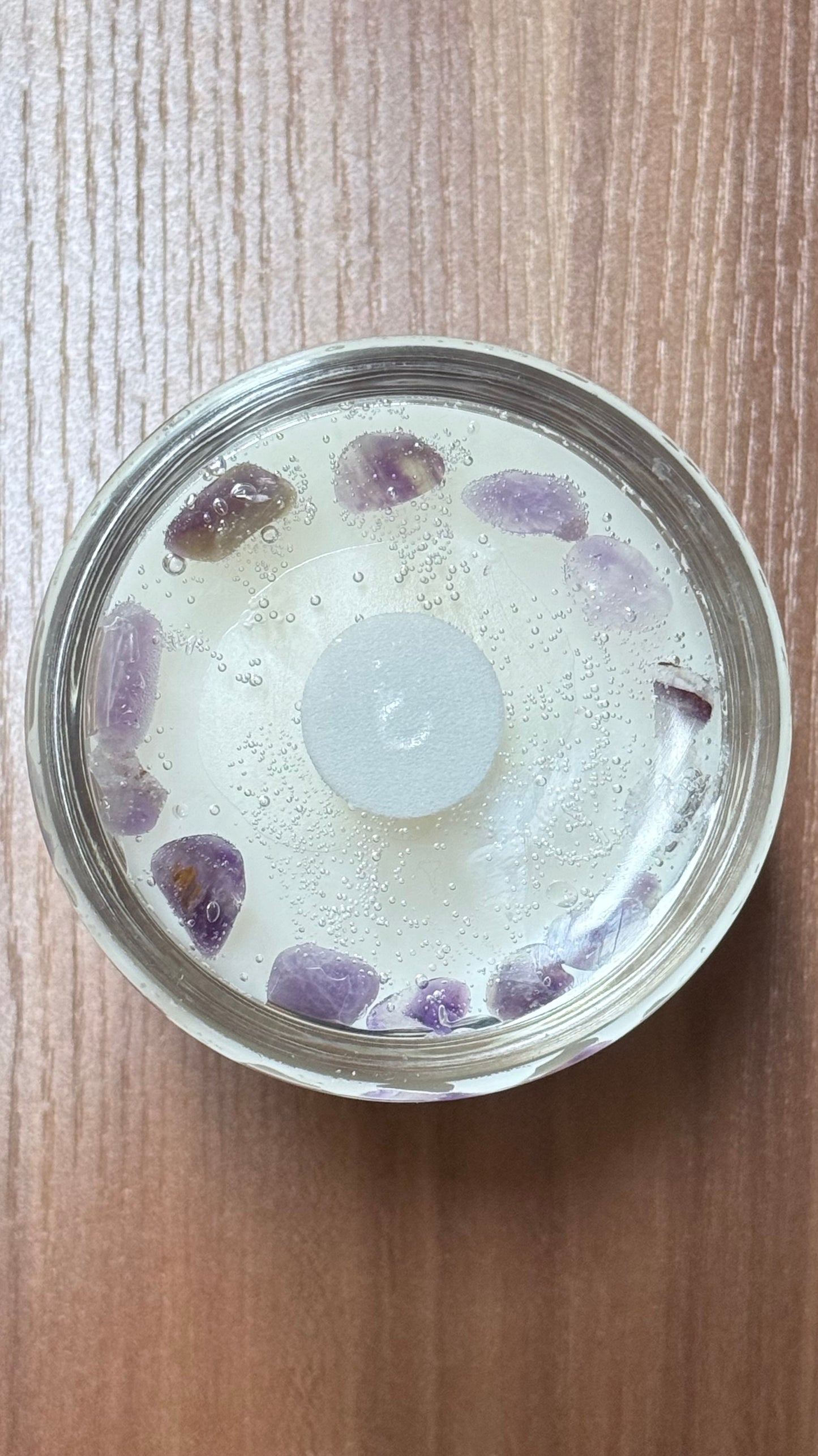 Tranquility: Amethyst Infused Crystal Candle