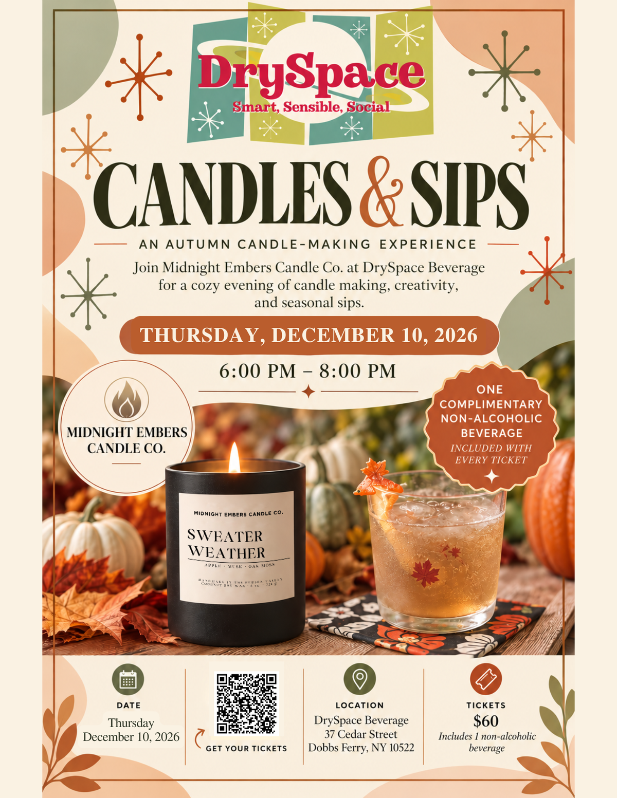 Candle Making Workshop at DrySpace - December 10th