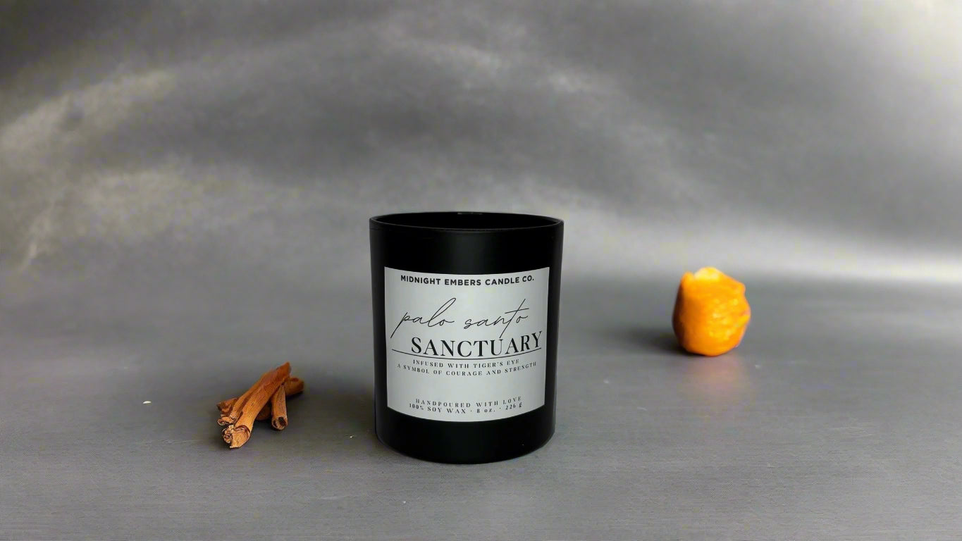 Palo Santo Sanctuary Crystal Candle