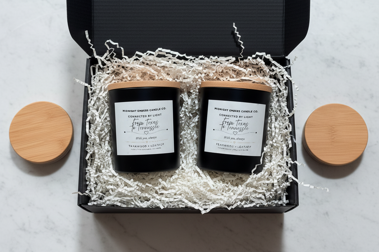 Connected by Light - Long Distance Candle Gift Set