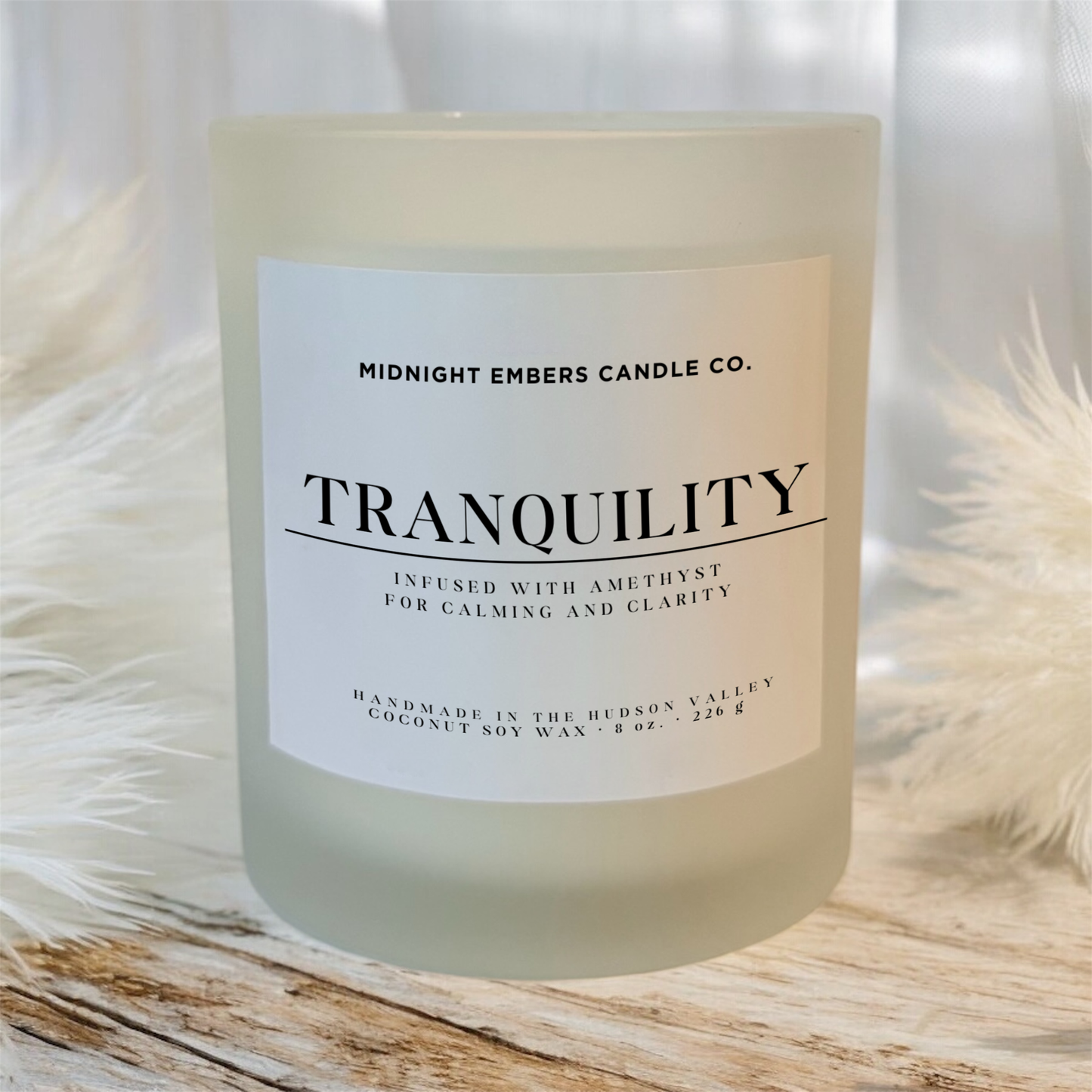 Tranquility: Amethyst Infused Crystal Candle