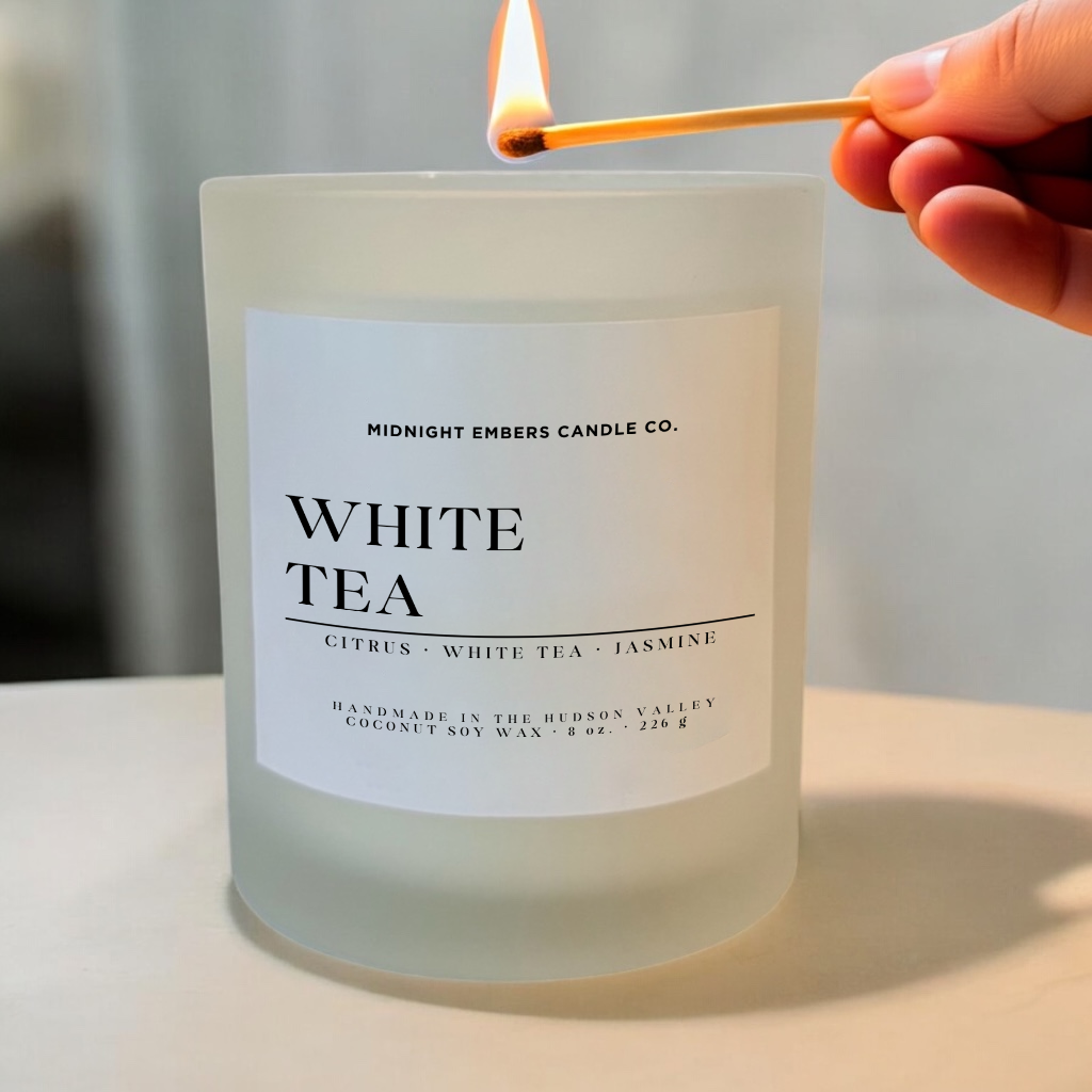 White Tea Candle: Luxury Scent Inspired by Westin Hotels® 8 oz.