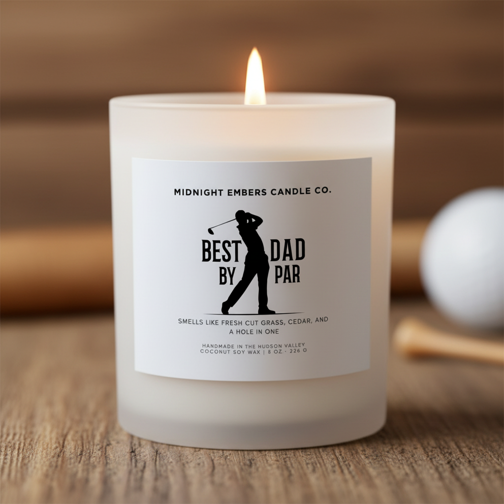 Best Dad By Par – Frosted White Jar