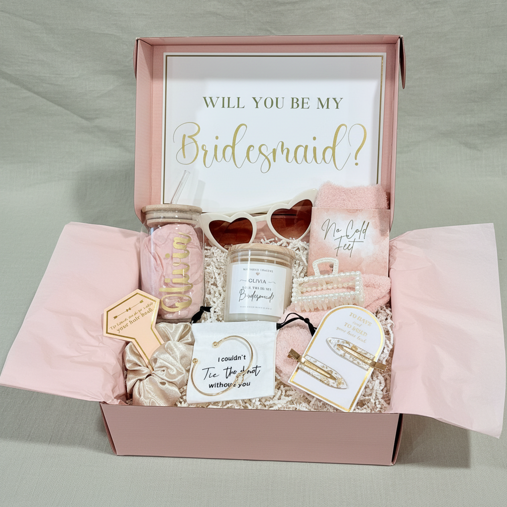 Bridesmaid Proposal Gift Set - Flatlay