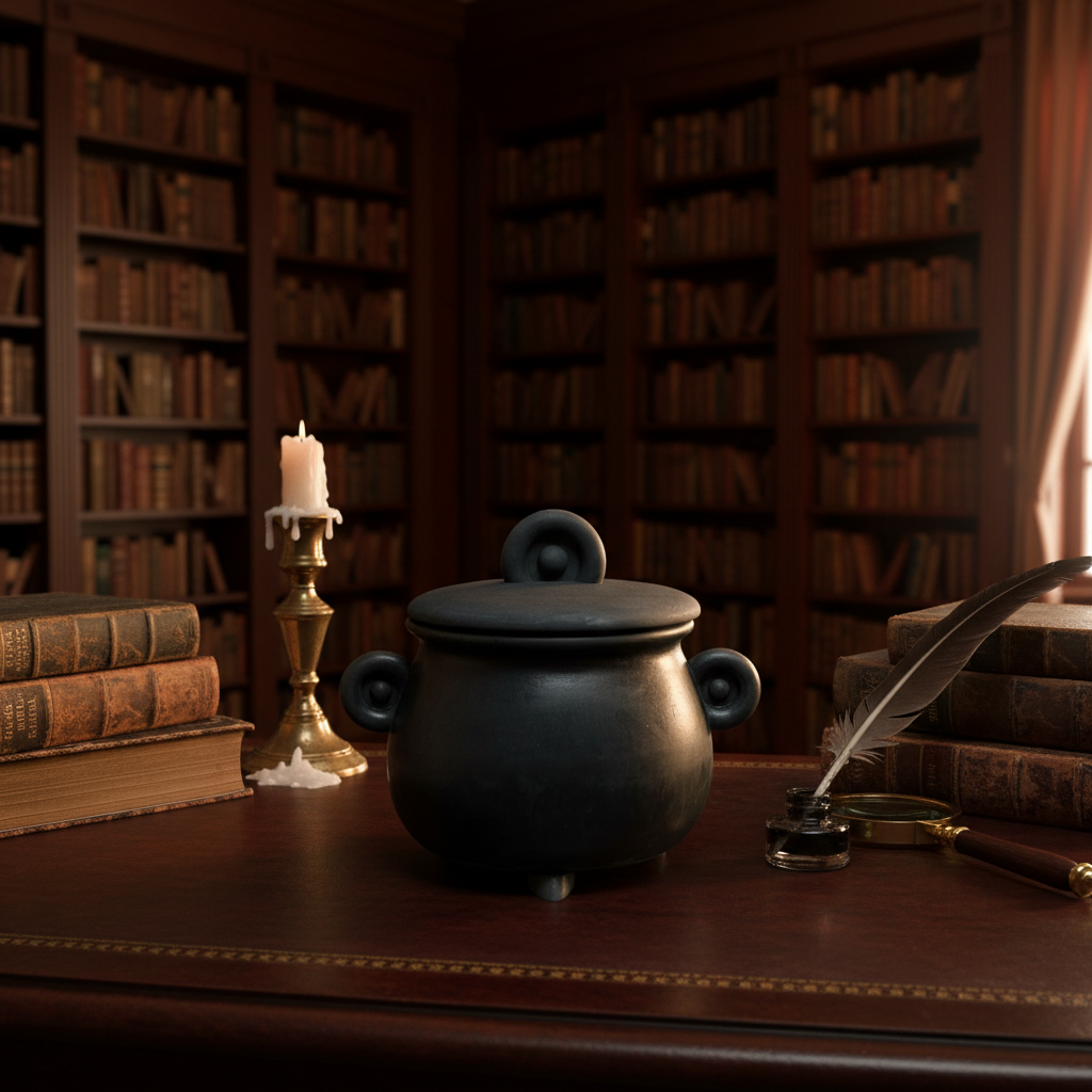 Cauldron Candle — Dark Academia Library