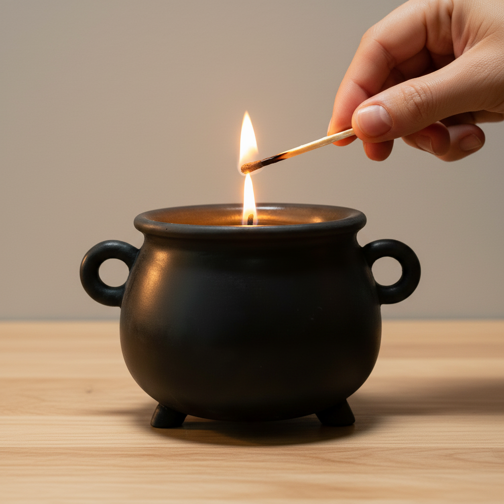 Cauldron Match Lighting — Light Background