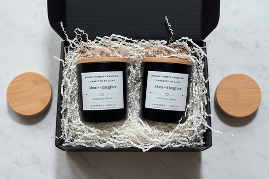 Connected by Light – Mom ↔ Daughter Candle Gift Set Hero