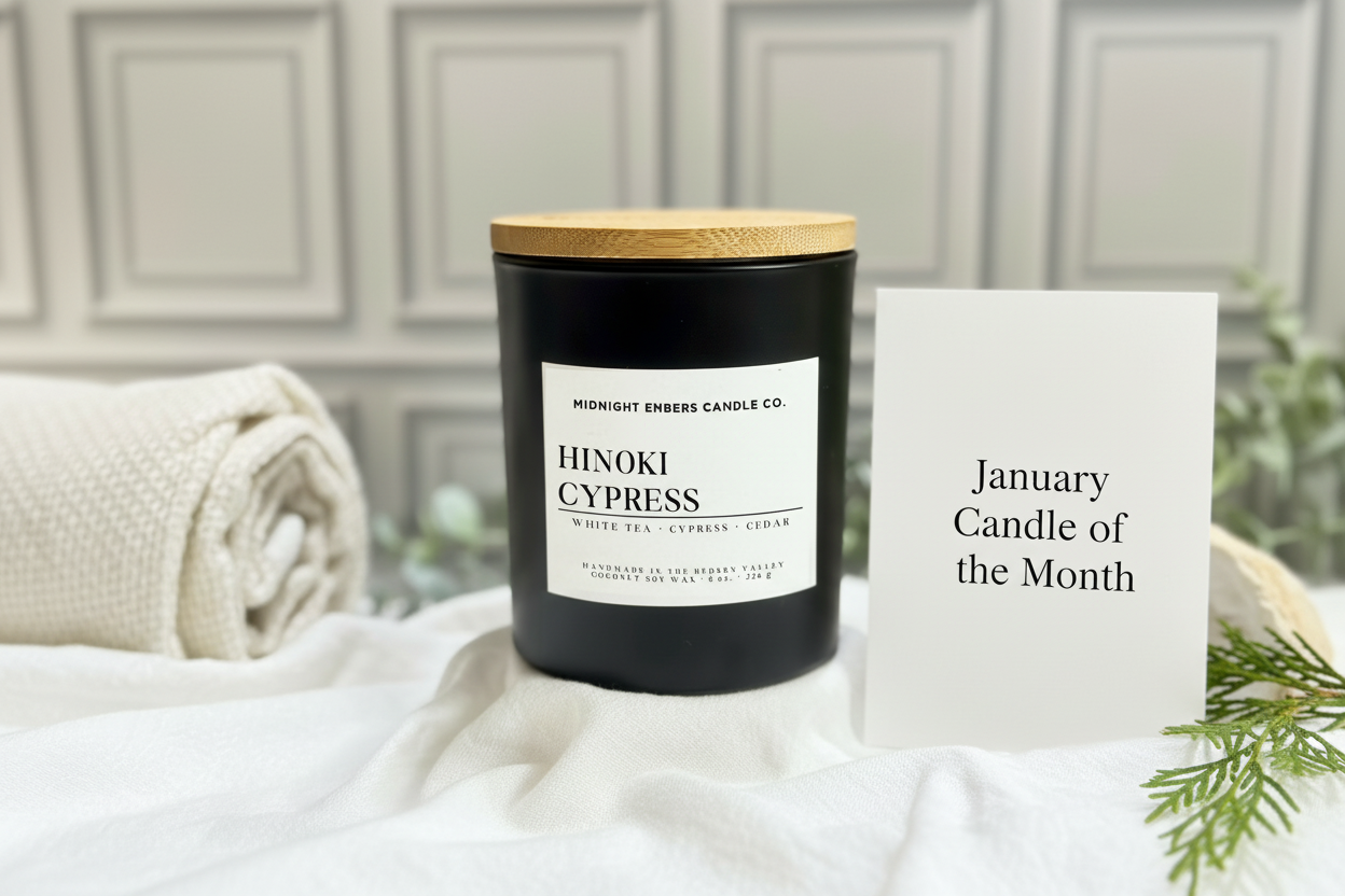 Hinoki Cypress - January Candle of the Month