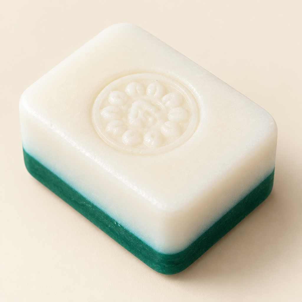 Individual wax melt on an ivory background