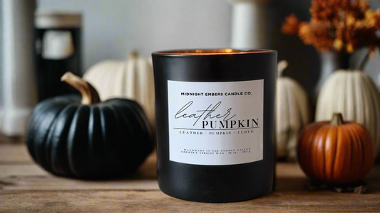 Leather Pumpkin 10 oz. Candle