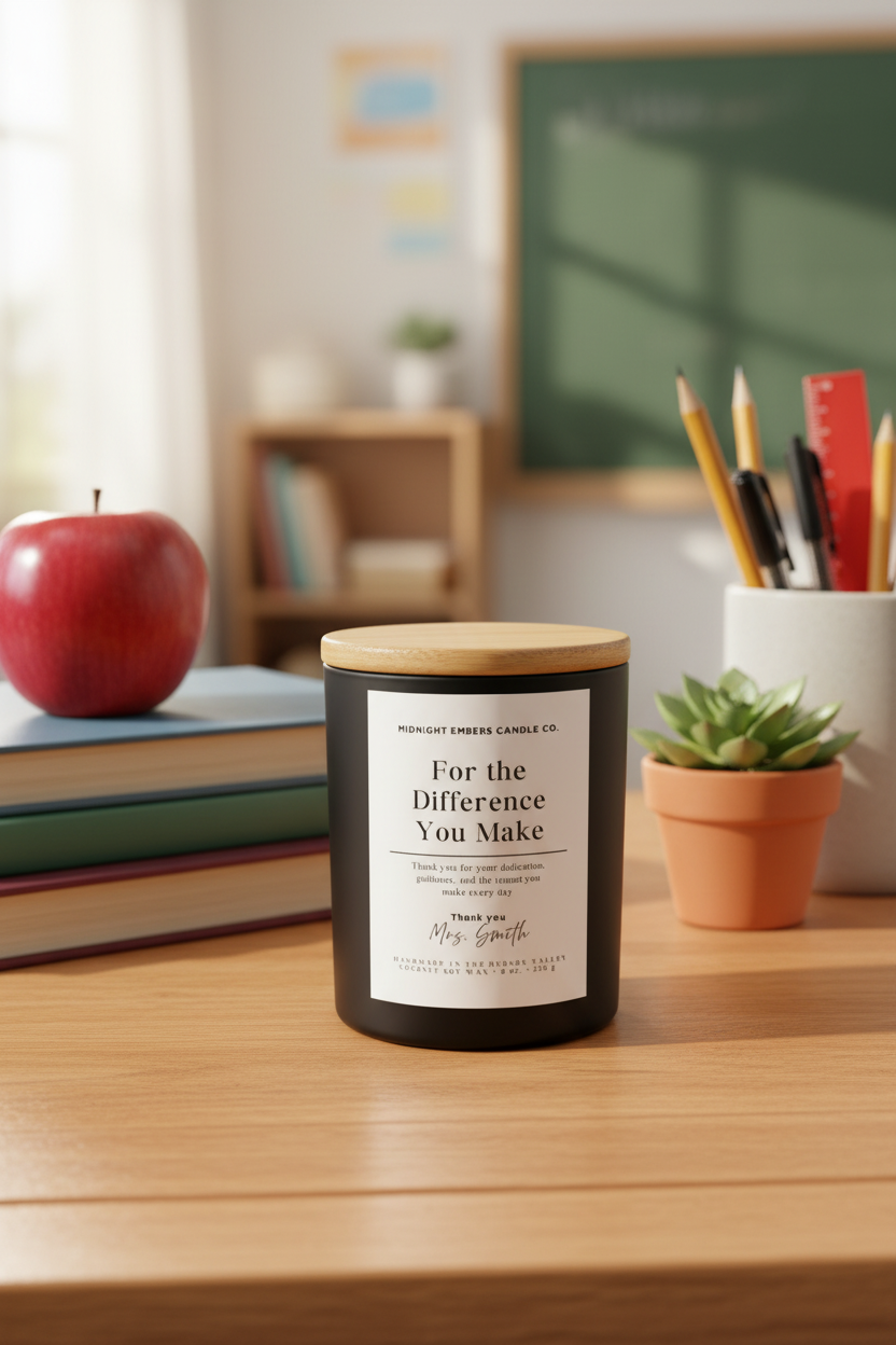 Matte Black Jar - Teacher's Desk