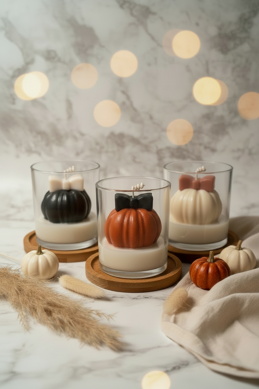 Orange Pumpkin Black Bow Center