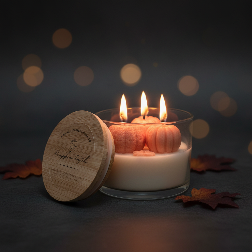 Pumpkin Patch - Lit Candle Moody Hero