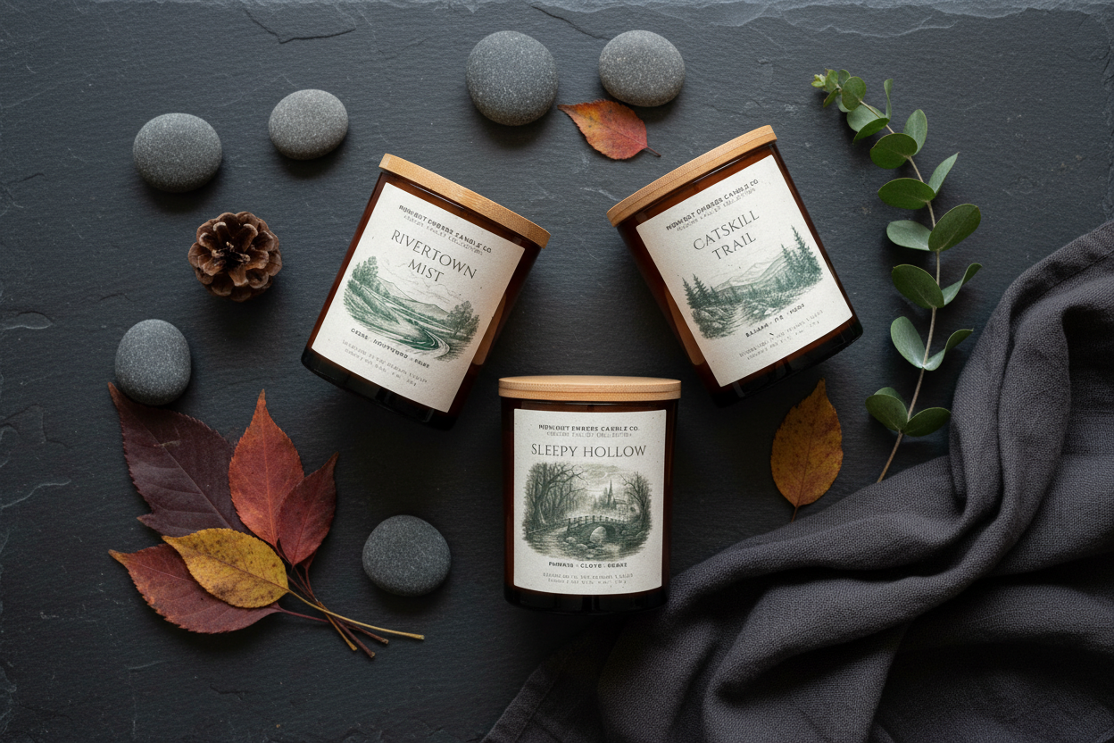 Rivertown Mist, Sleepy Hollow, Catskill Trail – Flat Lay
