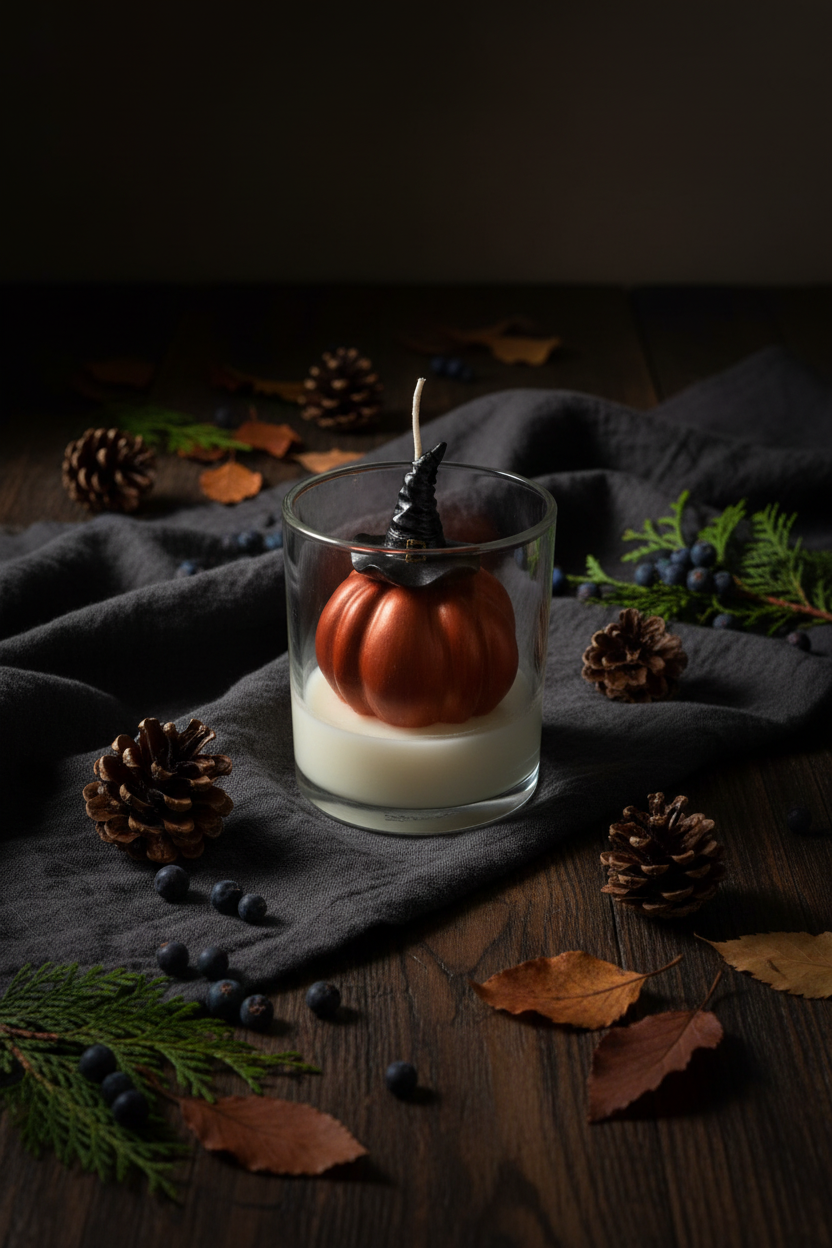 Witch Hat Candle - Dark Moody
